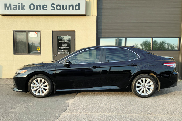 Toyota 2019 Camry with professional window tint in North Bay